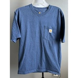 Carhartt Original Fit Pocket T Shirt Mens M Short Sleeve Blue Cotton Workwear